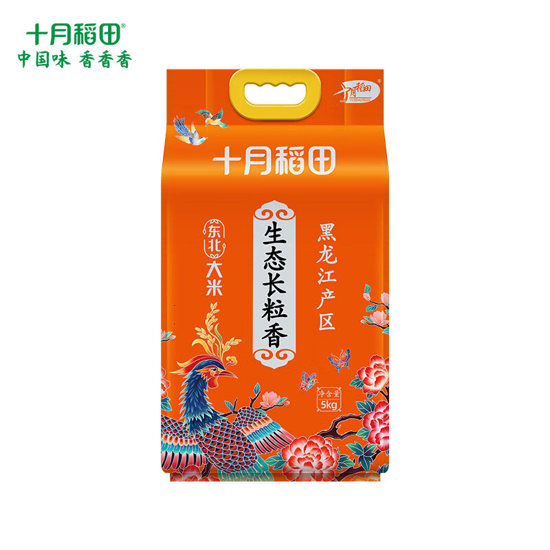 十月稻田 生态长粒香大米 10斤(规格:袋)