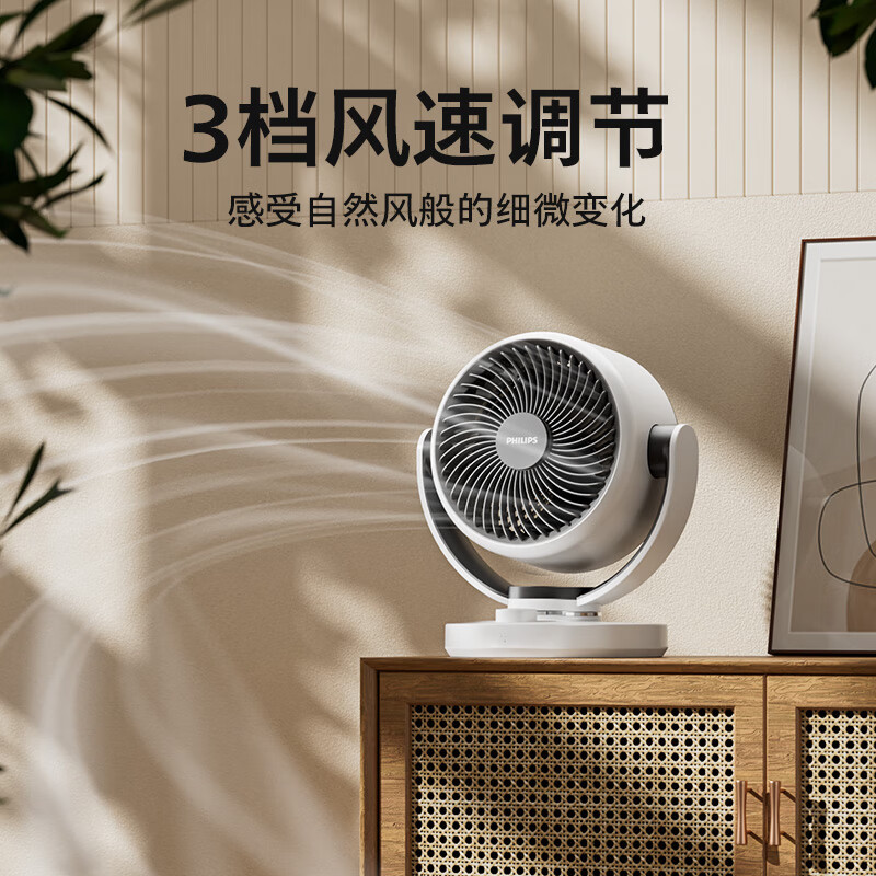 飞利浦(PHILIPS)电风扇家用空气循环扇办公桌面台式节能大风量电扇客厅宿舍台扇换气扇四季落地扇ACR2122DA高清大图