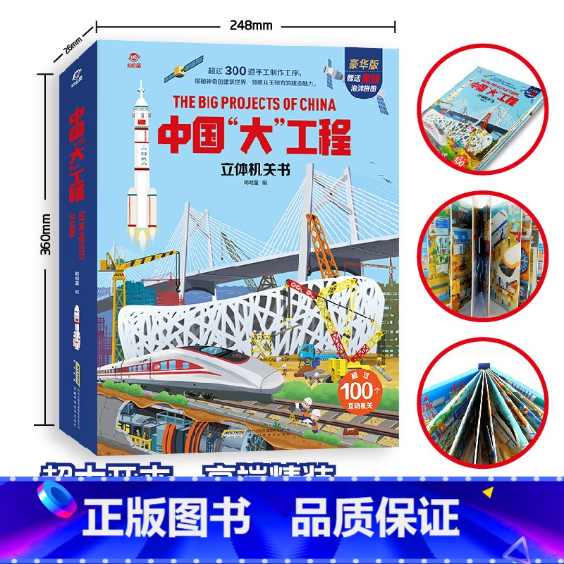 中国大工程立体机关书 【正版】各种各样的飞机儿童3d立体书 超好玩的3D立体翻翻书揭秘交通工具幼儿园早教启蒙3-6-8岁