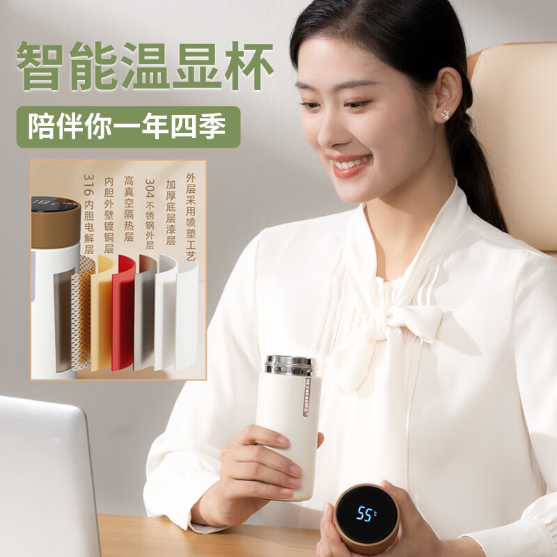 和正艾灸礼盒HZ-AH4精致健康实用艾灸罐*3+保温杯组合高清大图