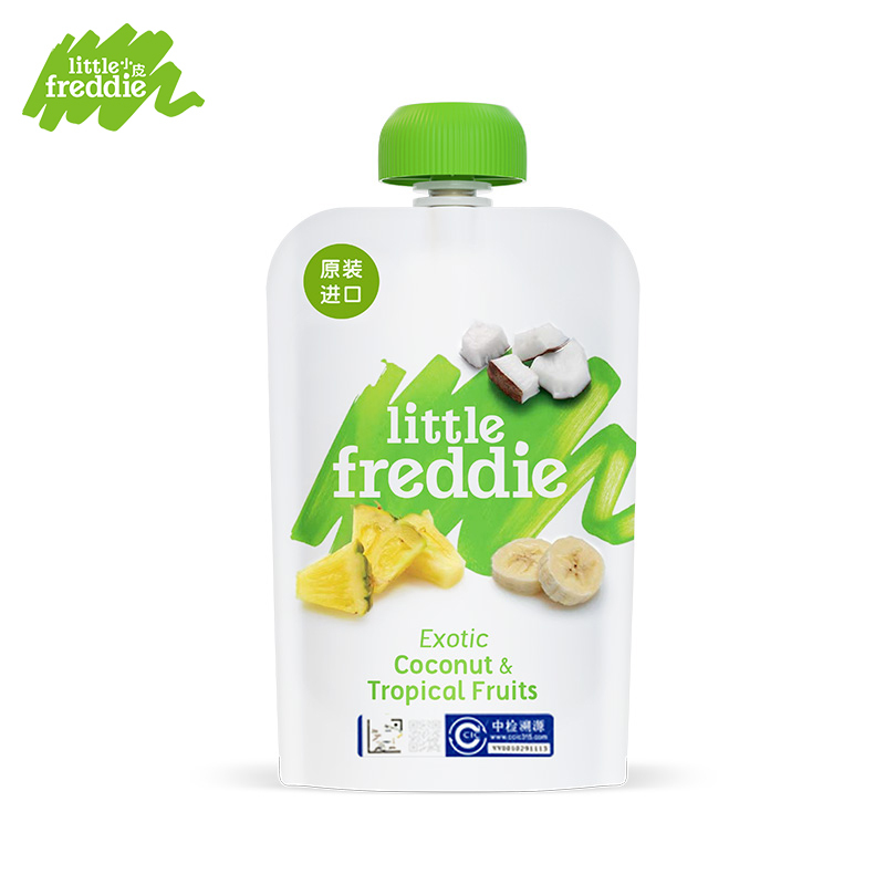 little freddie 小皮椰子菠萝香蕉苹果泥100g 袋装 适用年龄6个月以上