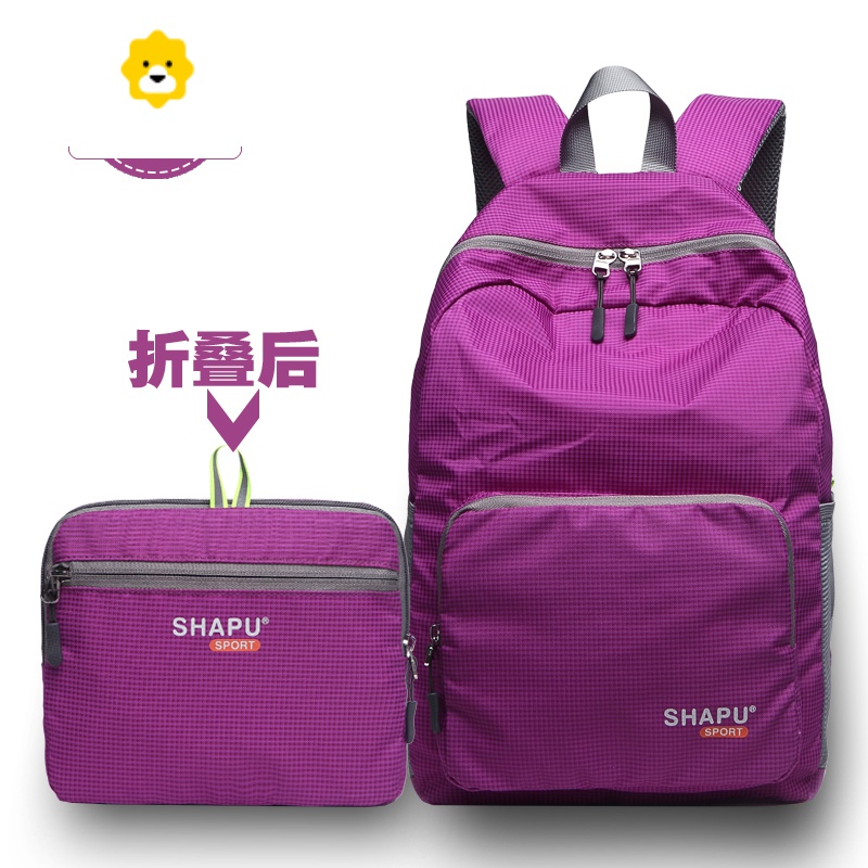 FENGHOU书包女轻便皮肤包校园户外小学生双肩电脑背包防水折叠旅行包男潮双肩包