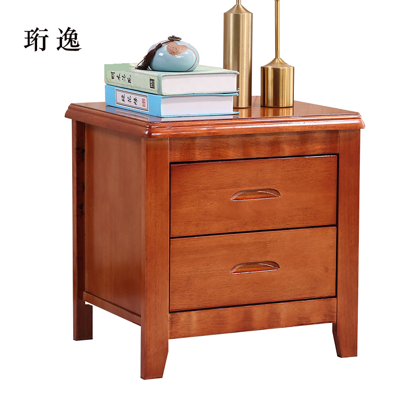 珩逸床头柜简约现代卧室床边储物柜标准款海棠色50*41*50cm