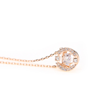 施华洛世奇(SWAROVSKI) 玫瑰金色跳动的心水晶项链 女士 人造水晶 送恋人5272364