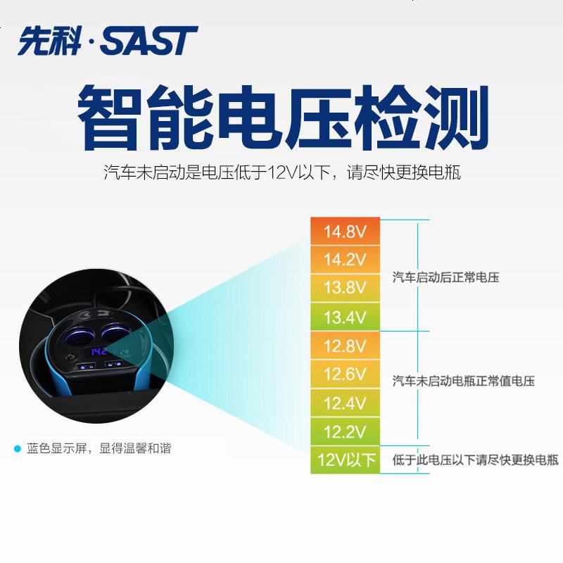 车载充电器多功能 车充苹果手机通用汽车点烟器双usb转换插头