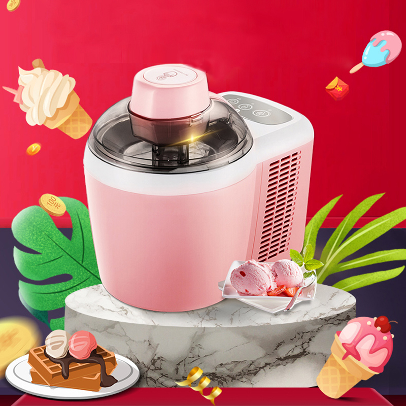 冰淇淋机家用全自动带制冷水果儿童迷你妖怪小型冰激凌雪糕机 ICM-1000C