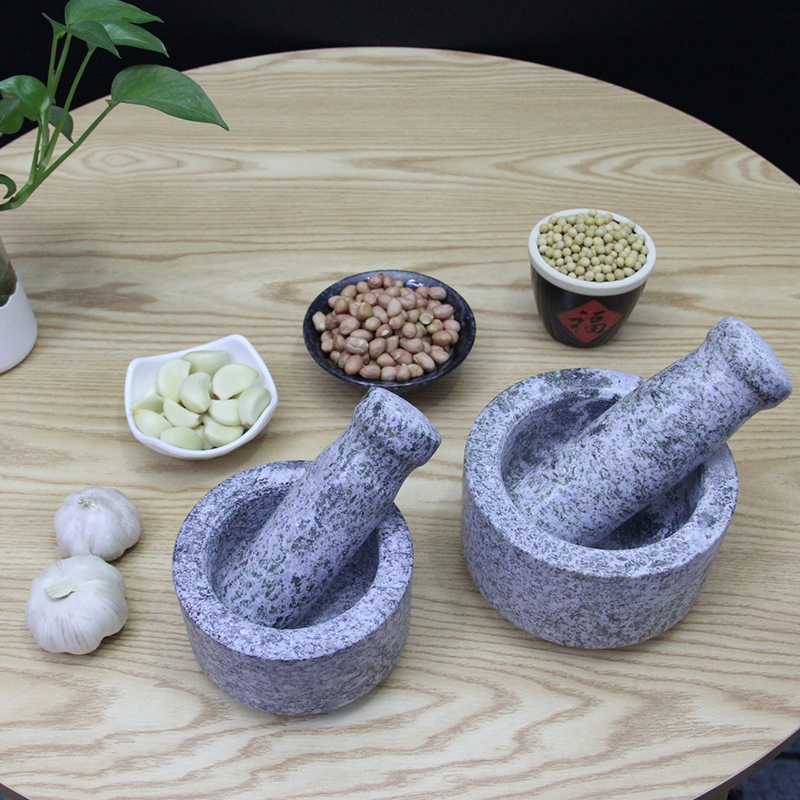 捣蒜器石臼家用老式天然青石石窝打糍粑捣碎器研磨捣臼捣泥器捣药罐碓