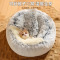 升级水晶绒[渐变粉 三层保暖] M(直径50cm)适合猫15斤内/狗10斤内使用*空间更大 [正版]猫窝冬季保暖贝壳窝加