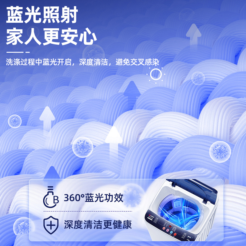 志高洗衣机10KG蓝光除菌+智能风干防缠绕