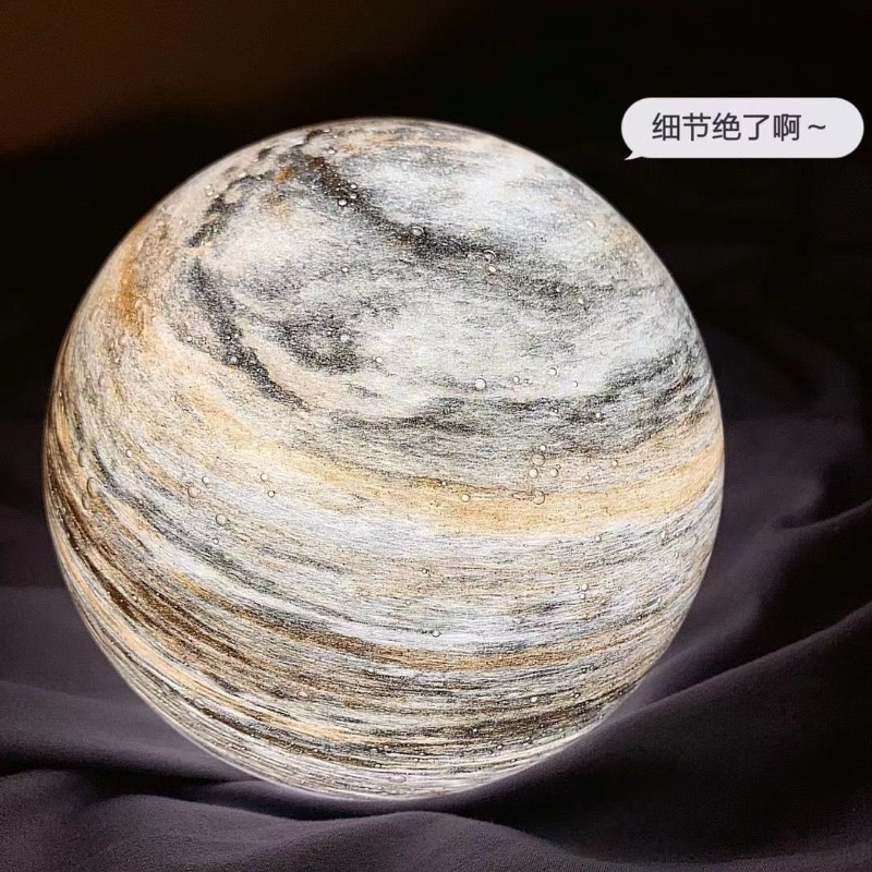 12cm土星球+电池盒(送电池) 星空星球月球小夜灯ins北欧创意卧室礼物风格装饰小夜灯充电台灯