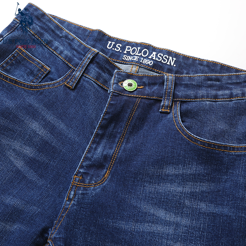 uspoloassn春夏新款男士商务休闲舒适微弹直筒牛仔裤