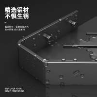 汉德斯科枪灰浴室三角置物架卫生间拐角收纳架加厚免打孔淋浴房三角篮太空铝