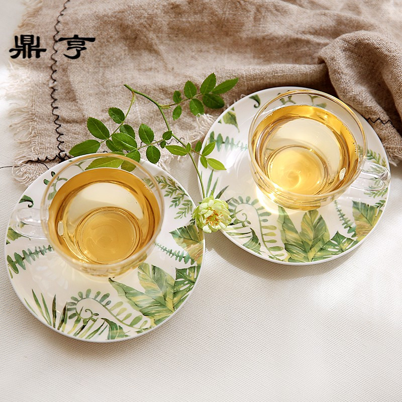 鼎亨花茶杯套装 煮水果茶玻璃壶花茶壶套装 蜡烛加热茶壶 花茶茶