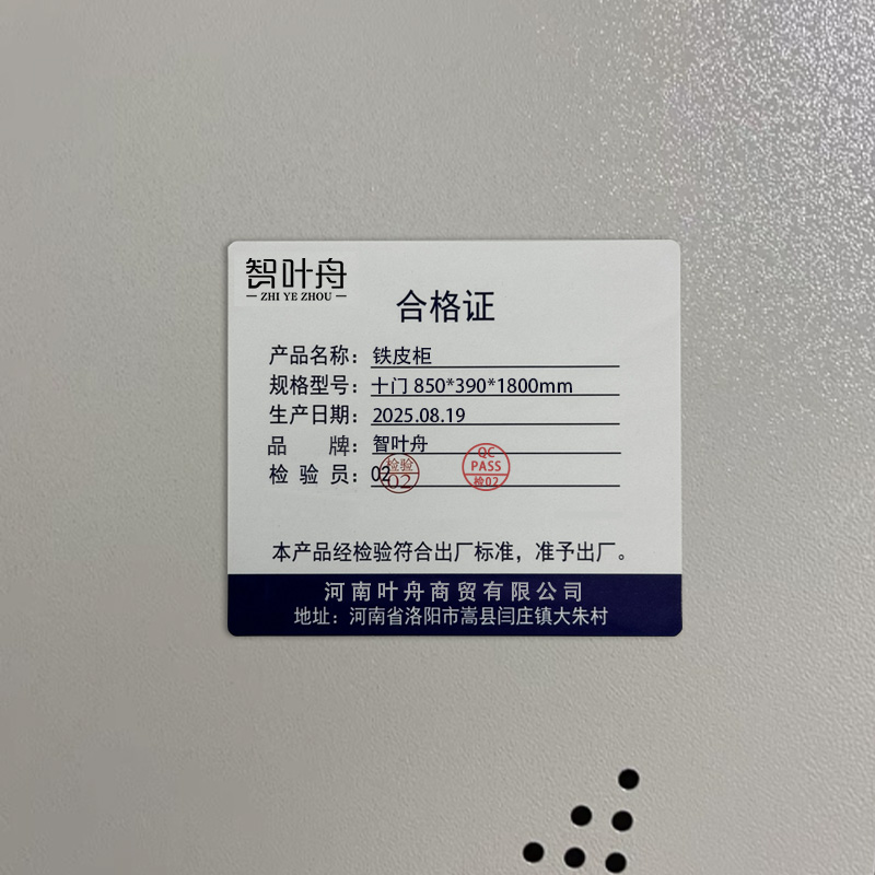 智叶舟铁皮柜十门850*390*1800mm台高清大图