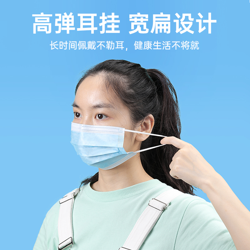 50只医用外科口罩一次性医疗口罩三层正规正品官方独立包装成人
