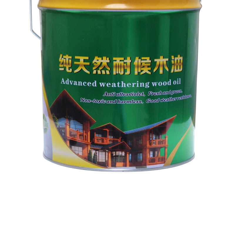 美易彩 防腐耐候木油木器漆户外木蜡油 柚木色-18L(含6只色浆)
