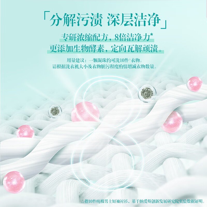 超能花漾护色洗衣凝珠 铃兰&鸢尾香氛 50颗 单腔 浓缩洗衣液 护色美衣高清大图