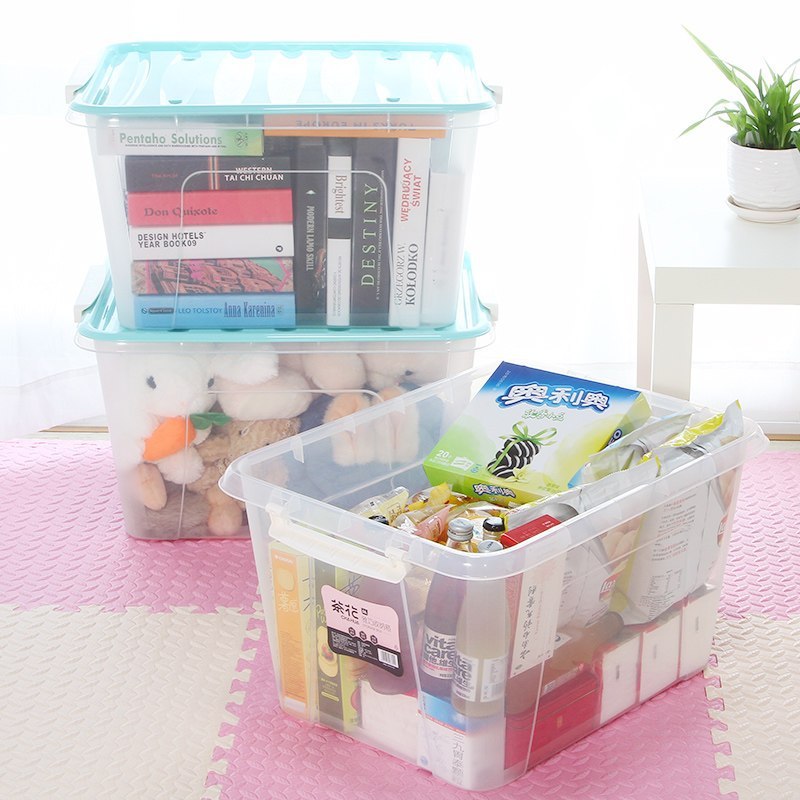 茶花 雅巧收纳箱 B28002 马卡龙蓝 86L 1个 整理箱 储物箱收纳盒置物箱收纳箱高清大图