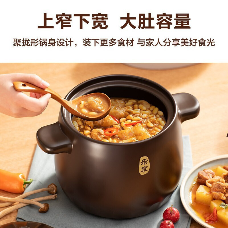 苏泊尔(SUPOR) 陶瓷煲新陶养生煲深汤煲炖锅家用煲汤熬药焖烧明火6L TB60A1