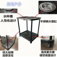 家用全自动麻将机配件茶几麻将塑料茶几麻将桌茶几烟灰缸棋牌室用#方茶几2个