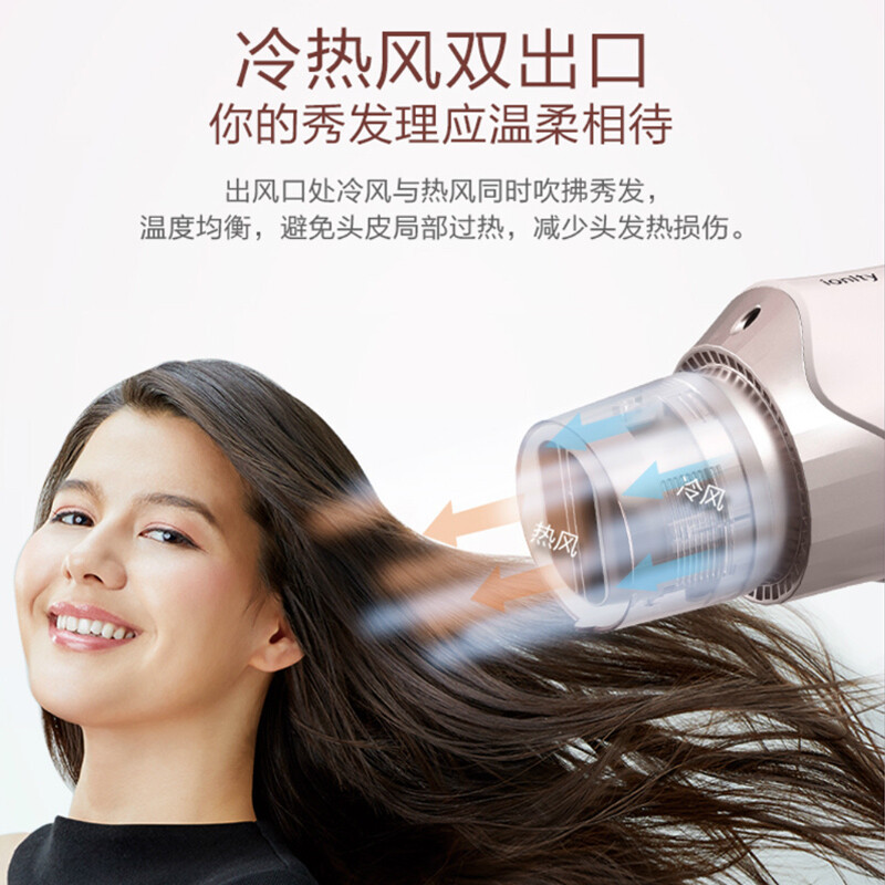 松下(Panasonic)电吹风机EH-WNE6B家用大功率高速大风力速干折叠便携家用 老婆女友吹发负离子护发风筒高清大图