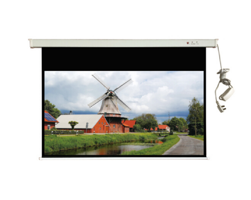 200寸169遥控电动投影幕布玻纤幕白玻纤家用幕布参数