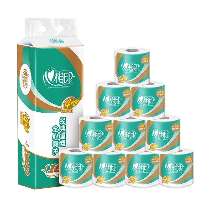 心相印卫生纸卷筒纸巾特柔3层BT810整箱1提10卷组合加厚三层高清大图