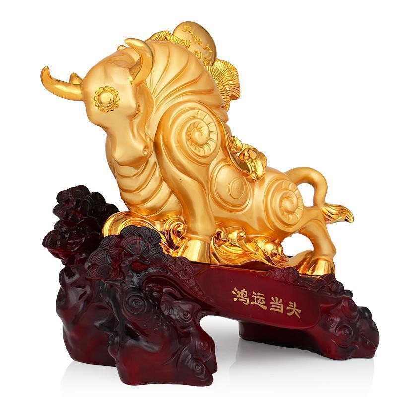 牛摆件风水创意鸿运当头金牛旺财客厅办公室开业礼品摆设_203_744