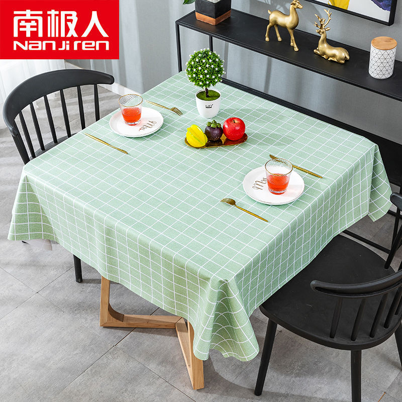 正方形餐桌布防水PVC桌布ins风学生正方形桌垫布艺高清大图