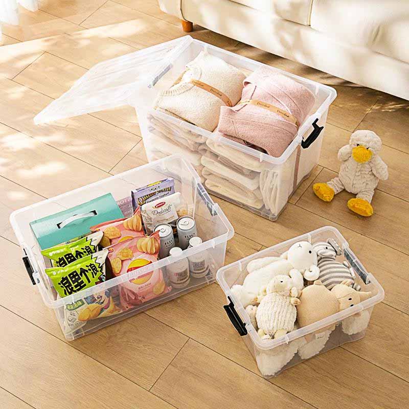 空間専門家(SPACEXPERT) 衣物收纳箱塑料整理箱20L透明 经典箱不带轮