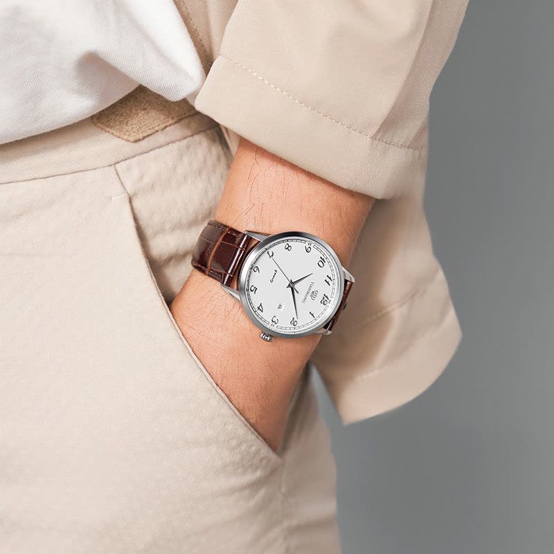 天王表(TIANWANG)手表 石英表皮带时尚休闲情侣表大气时尚男表简约休闲女士手表 3886图片