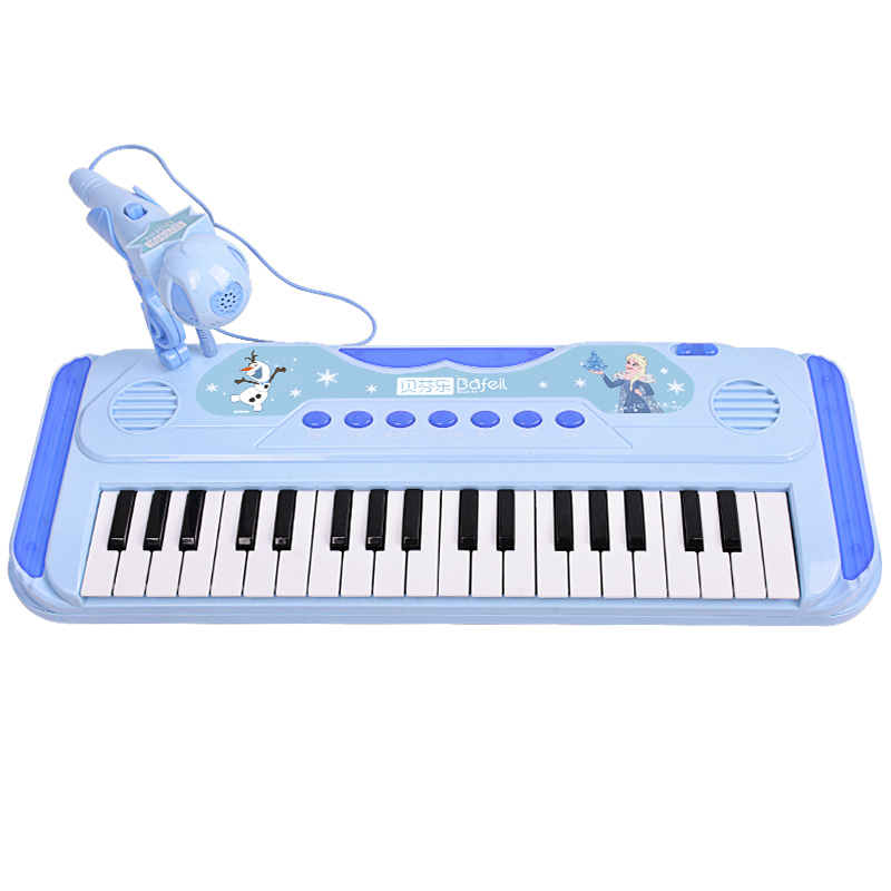 迪士尼电子琴音乐琴带话筒儿童女孩初学者入门368岁宝宝玩具视频