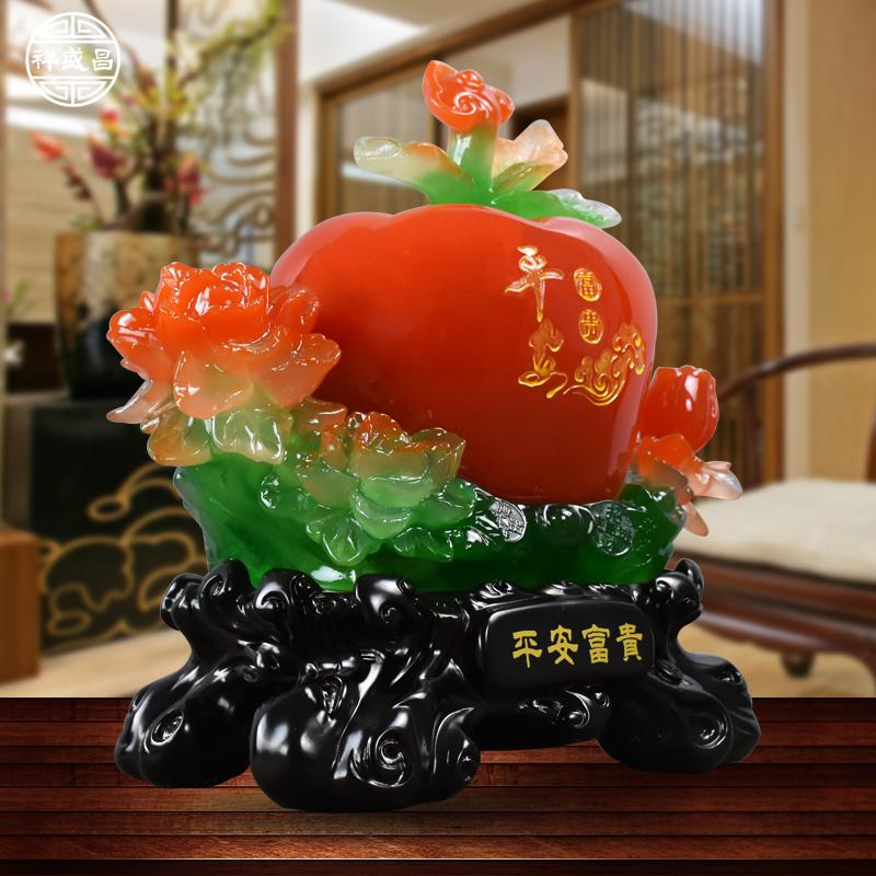 美帮汇苹果摆件创意家居饰品客厅玄关隔断酒柜物工艺装饰品生日高清大图