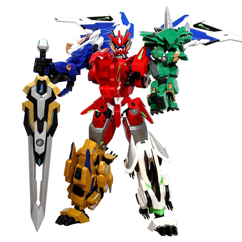 德馨龙魂觉醒360mm神龙号五合体玩具套装机器人金刚男孩玩具312岁