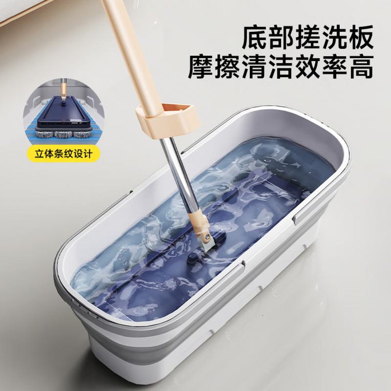 五月花可折叠拖把桶17L水桶带轮子拖地神器配件大容量更百搭高清大图