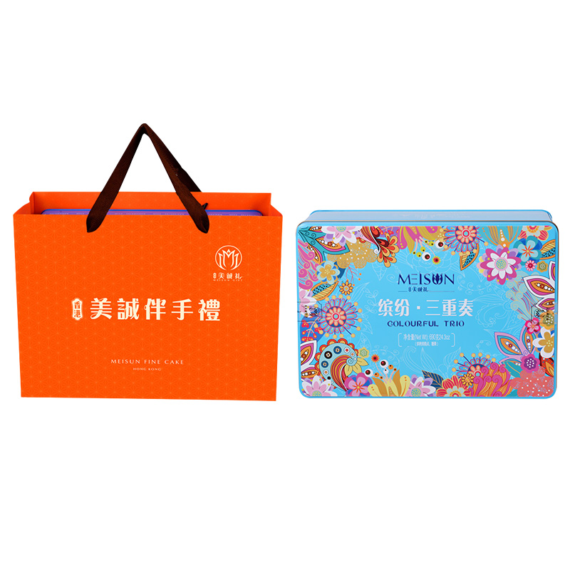香港美诚礼缤纷·三重奏礼盒690g伴手礼 中秋节传统糕点团购礼品高档礼盒零食高清大图
