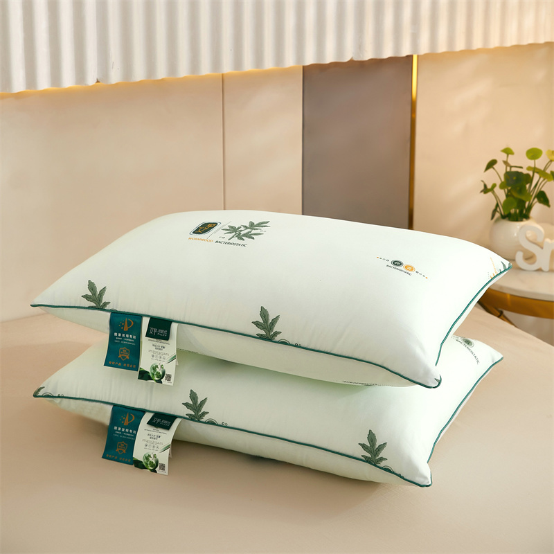 北极绒(Bejirog) 艾草枕芯枕头清香助眠亲肤磨毛面料抗菌防螨学生单人枕头高清大图