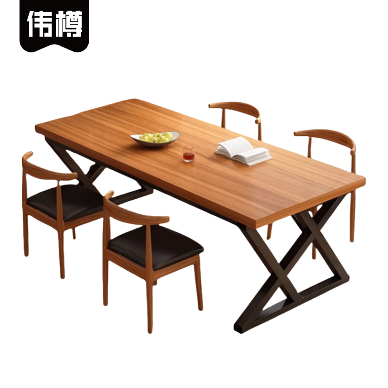 伟樽餐桌100*60*75cm+椅子*4套高清大图