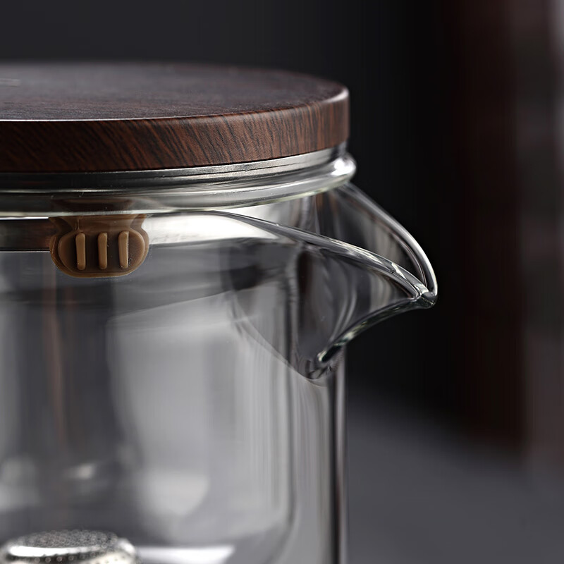 WFX 久堂飘逸杯泡茶壶全玻璃内胆无杆磁吸一键过滤 大号LX002 720ml高清大图