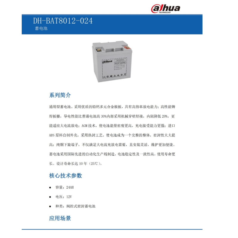 大华蓄电池DH-BAT8012-024块高清大图