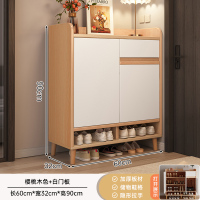 布欧格实木鞋柜家用门 原木白60CM 自己安装