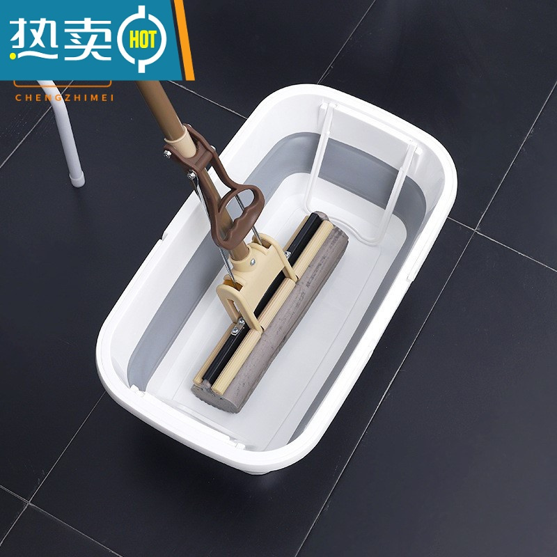 敬平塑料可折叠水桶便携式大号户外家用水盆加厚量拖布拖把洗桶小方形