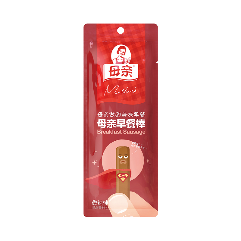 母亲肉干肉脯早餐棒60g微辣味肉类零食小吃