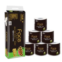 洁柔(C&S)卷纸 黑Face系列 四层160g*10卷 有芯卷筒卫生纸(包装升级新旧包装随机发货)