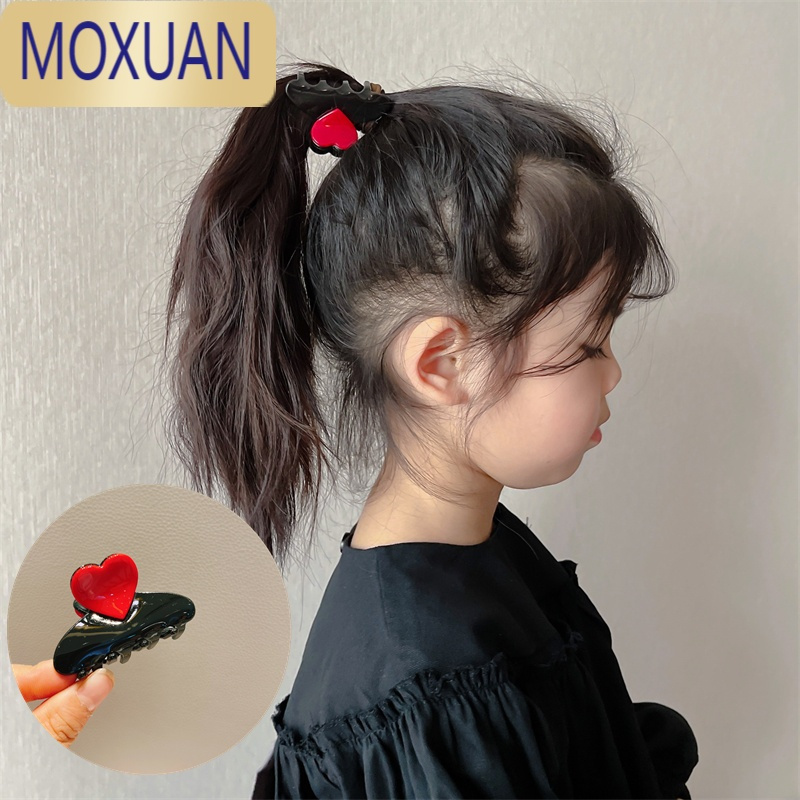 MOXUAN儿童发饰韩国宝宝爱心抓夹女童鲨鱼夹小女孩后脑勺盘发夹发卡头饰
