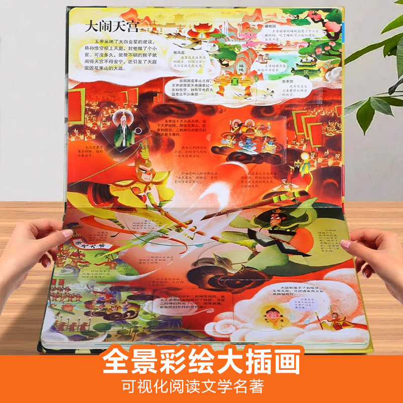 揭秘人体 [正版] 西游记绘本国学启蒙立体书儿童3-6-12岁揭秘系列孙悟空四大名著红楼梦三国演义小学生科普百科全书全套