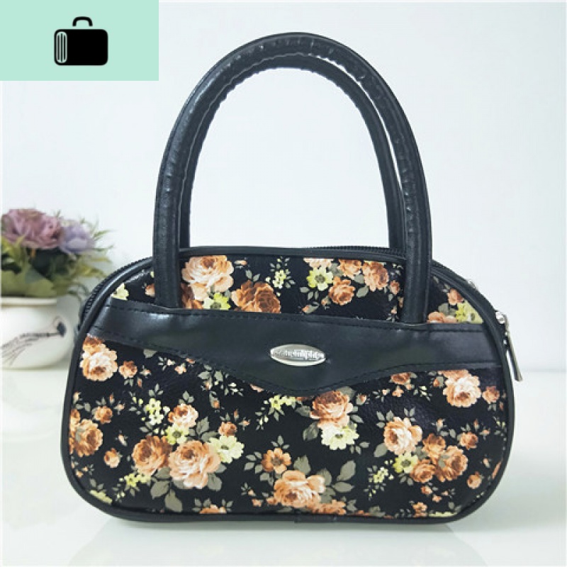 中老年女包妈妈包中老年手提零钱小包包买菜包小拎包手机包包NEW LAKE女士钱包/卡包 805#黑色小碎花