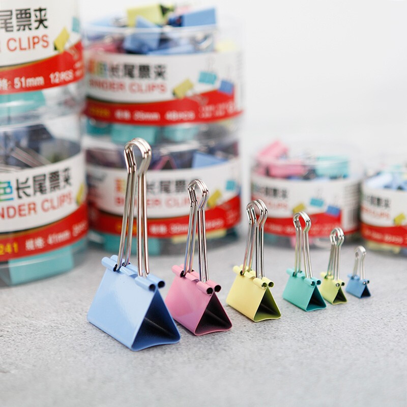 百利文(Bailiwen) 带尾夹[30mm-50mm] 各种大小 12个/筒高清大图