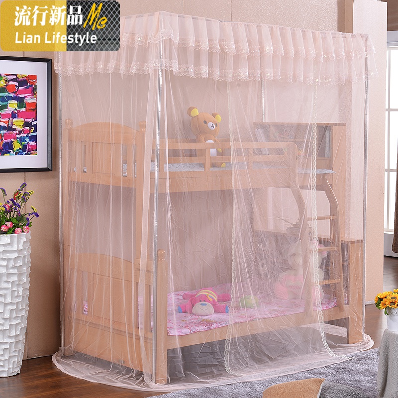 定制上下床蚊帐子母床上下铺1.5米一体1.2米实木儿童床双层床蚊帐三维工匠高清大图