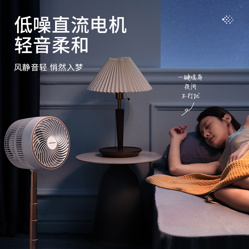 荣事达空气循环扇家用电风扇大风力卧室落地电扇FX509L负离子遥控款